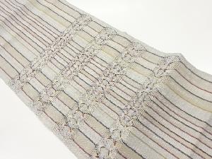 変わり織縞模様織出し名古屋帯